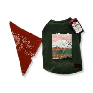 Top Paw “Denali National Park” Dog Shirt & Bandana NWT- M